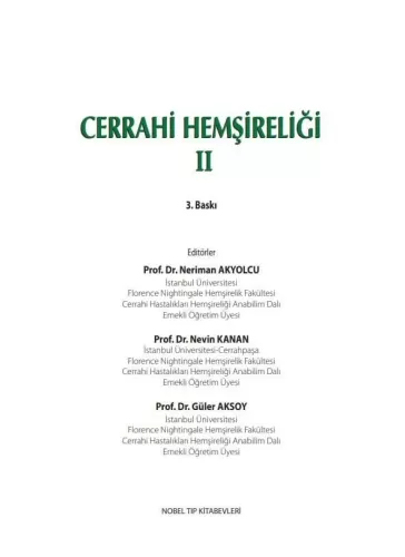 Cerrahi Hemşireliği II ( 3. baskı )