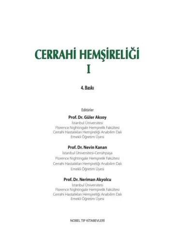 Cerrahi Hemşireliği I ( 4. Baskı )