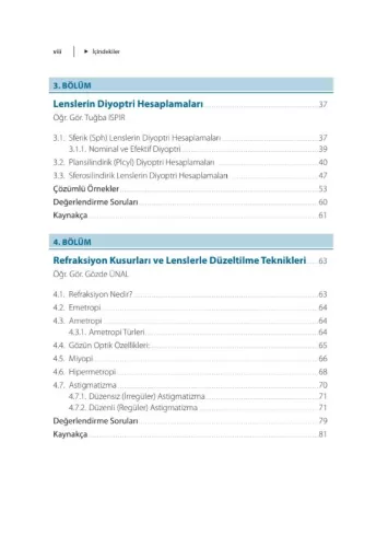 Optisyenlik Programları için Optik ve Optisyenlik