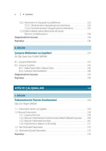 Optisyenlik Programları için Optik ve Optisyenlik