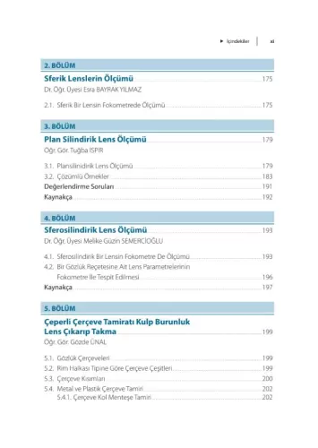 Optisyenlik Programları için Optik ve Optisyenlik